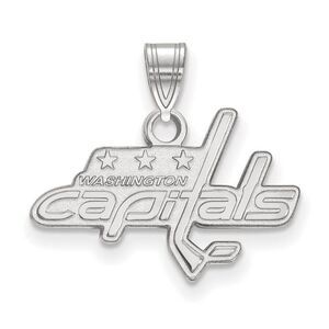 10k White Gold NHL Washington Capitals Small Pendant